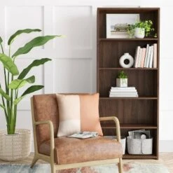 72.87" Brannandale 5 Shelf Bookcase Walnut - Project 62™