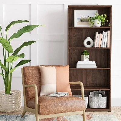 72.87" Brannandale 5 Shelf Bookcase Walnut - Project 62™ 3 72.87" Brannandale 5 Shelf Bookcase Walnut - Project 62™