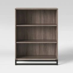Mixed Material 3 Shelf Bookcase - Room Essentials™ Gray -Bookshelves Sales Shop unnamed file 3318