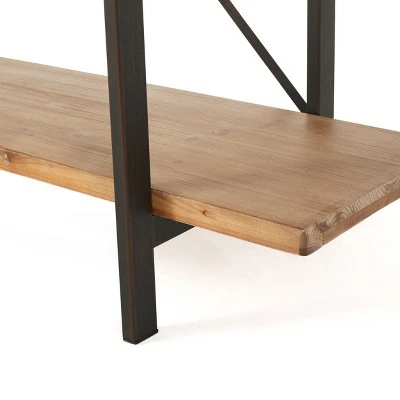 Septima 79" 4-Shelf Antique Bookcase - Antique - Christopher Knight Home 5 Septima 79" 4-Shelf Antique Bookcase - Antique - Christopher Knight Home - Image 3