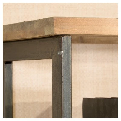 Perth 68.5" 5-Shelf Industrial Bookcase Antique - Christopher Knight Home 5 Perth 68.5" 5-Shelf Industrial Bookcase Antique - Christopher Knight Home - Image 3