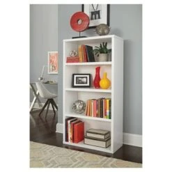 58" 4 Shelf Bookshelf White - ClosetMaid