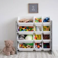 Toy Storage Organizer with Storage Bins Gray - Humble Crew -Bookshelves Sales Shop unnamed file 338