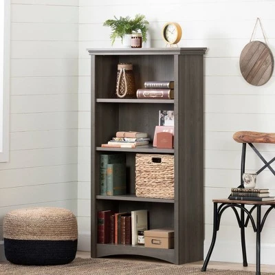 57.75" Artwork 4 Shelf Bookcase Gray Maple - South Shore 3 57.75" Artwork 4 Shelf Bookcase Gray Maple - South Shore