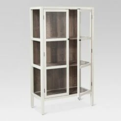 56.2" Hadley Library Cabinet with Glass Shell White - Threshold™ -Bookshelves Sales Shop unnamed file 3443