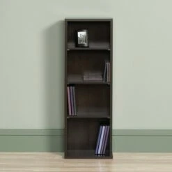 Beginnings Multimedia 4 Shelf Storage Tower Cinnamon Cherry - Sauder