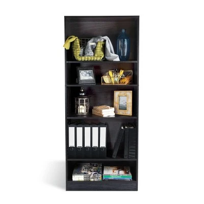 64.8" Oskar 5 Shelf Bookcase - Atlantic Espresso 6 64.8" Oskar 5 Shelf Bookcase - Atlantic Espresso - Image 4