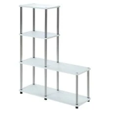 41.75" Designs2Go 4 Tier Multi Shelf L Bookshelf - Breighton Home Black -Bookshelves Sales Shop unnamed file 3480