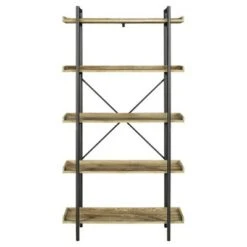 68" 5 Tray Shelf Urban Pipe X Back Bookshelf - Saracina Home Driftwood -Bookshelves Sales Shop unnamed file 3513