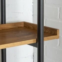 68" 5 Tray Shelf Urban Pipe X Back Bookshelf - Saracina Home Driftwood -Bookshelves Sales Shop unnamed file 3514