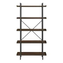 68" 5 Tray Shelf Urban Pipe X Back Bookshelf - Saracina Home Driftwood -Bookshelves Sales Shop unnamed file 3519