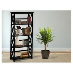 Montego 5-Shelf Bookcase - Flora Home White -Bookshelves Sales Shop unnamed file 3547