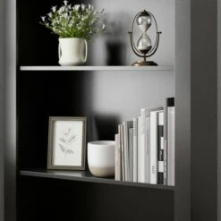 72" Elaine 5 Shelf Standard Bookcase - Brookside Home Dark Gray -Bookshelves Sales Shop unnamed file 3576