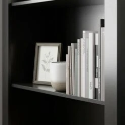 72" Elaine 5 Shelf Standard Bookcase - Brookside Home Dark Gray -Bookshelves Sales Shop unnamed file 3577