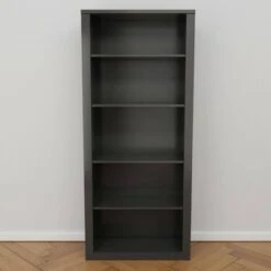 72" Elaine 5 Shelf Standard Bookcase - Brookside Home Dark Gray -Bookshelves Sales Shop unnamed file 3582