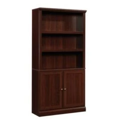 5 Shelf Bookcase with Doors - Sauder Black -Bookshelves Sales Shop unnamed file 3613