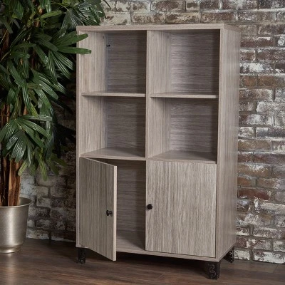 Justina Mid-Century Cabinet - Christopher Knight Home Gray Oak 4 Justina Mid-Century Cabinet - Christopher Knight Home Gray Oak - Image 2