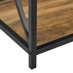 61" Modern Farmhouse X Frame Metal and Wood Media Bookshelf - Saracina Home Driftwood -Bookshelves Sales Shop unnamed file 3633