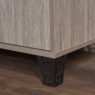 Justina Mid-Century Cabinet - Christopher Knight Home Gray Oak 5 Justina Mid-Century Cabinet - Christopher Knight Home Gray Oak - Image 3