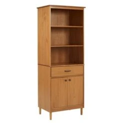 70" Murray High Rise Solid Wood Storage Hutch - Saracina Home Caramel -Bookshelves Sales Shop unnamed file 3642