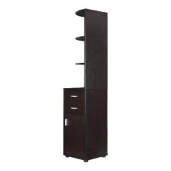 70.75" Julisse 3 Shelf Corner Bookcase - miBasics Walnut Oak