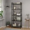 71" Driscoe Industrial 5 Shelf Firwood Bookcase Gray/Pewter - Christopher Knight Home