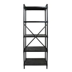 71" Driscoe Industrial 5 Shelf Firwood Bookcase Gray/Pewter - Christopher Knight Home -Bookshelves Sales Shop unnamed file 3726
