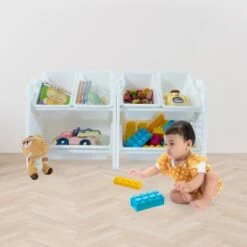 UNiPLAY Toy Organizer With 6 Removable Storage Bins and Block Play Panel, Multi-Size Bin Organizer -Bookshelves Sales Shop unnamed file 374