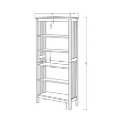 48" Tarchel 5 Shelves Media Shelf Antique Oak - HOMES: Inside + Out 9 48" Tarchel 5 Shelves Media Shelf Antique Oak - HOMES: Inside + Out -Bookshelves Sales Shop unnamed file 3759