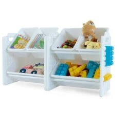 UNiPLAY Toy Organizer With 6 Removable Storage Bins and Block Play Panel, Multi-Size Bin Organizer -Bookshelves Sales Shop unnamed file 376