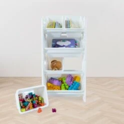 UNiPLAY Toy Organizer With 6 Removable Storage Bins and Block Play Panel, Multi-Size Bin Organizer -Bookshelves Sales Shop unnamed file 377