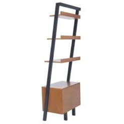 71.96" Lavina 3 Shelves and 1 Door Etagere Natural/Charcoal - Safavieh -Bookshelves Sales Shop unnamed file 3781
