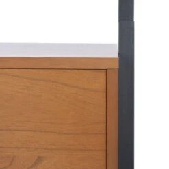 71.96" Lavina 3 Shelves and 1 Door Etagere Natural/Charcoal - Safavieh -Bookshelves Sales Shop unnamed file 3783