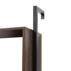 Aldis Wood and Metal 3 Tier Display Shelf Brown/Black - Baxton Studio -Bookshelves Sales Shop unnamed file 3792