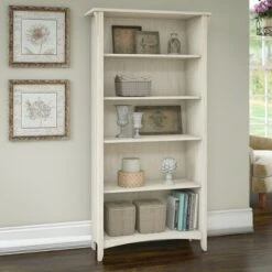 Salinas 5 Shelf Bookcase - Bush Furniture Gray