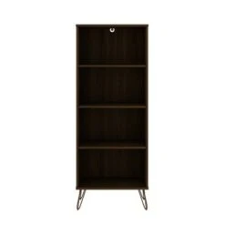 Rockefeller 4 Shelf Bookcase - Manhattan Comfort Black 26 Rockefeller 4 Shelf Bookcase - Manhattan Comfort Black -Bookshelves Sales Shop unnamed file 3825