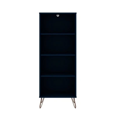 Rockefeller 4 Shelf Bookcase - Manhattan Comfort Black 15 Rockefeller 4 Shelf Bookcase - Manhattan Comfort Black - Image 13