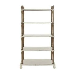 Olivia & May Farmhouse Wood Rectangle Shelving Unit White - Olivia & May -Bookshelves Sales Shop unnamed file 3864