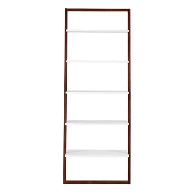 Phyliss White Metal Leaning Ladder Shelves - Inspire Q Espresso 4 Phyliss White Metal Leaning Ladder Shelves - Inspire Q Espresso - Image 2