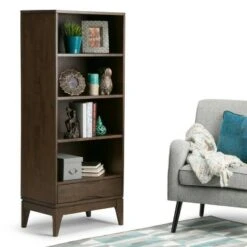 Pearson Bookcase with Storage - Wyndenhall Walnut Brown