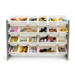 XL Toy Organizer with 20 Bins Inspire Collection Gray/White - Humble Crew -Bookshelves Sales Shop unnamed file 39
