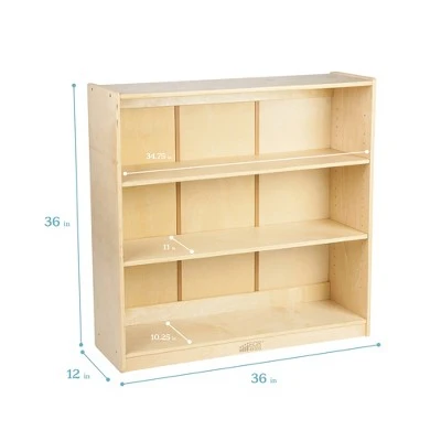 ECR4Kids Classic Birch Bookcase 3 ECR4Kids Classic Birch Bookcase