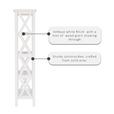 Davis Bookcase - Linon Driftwood 5 Davis Bookcase - Linon Driftwood - Image 3