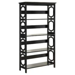Breighton Home Omega 5 Tier Bookcase 59.75" - Convenience Concepts® Black -Bookshelves Sales Shop unnamed file 3961