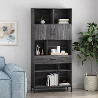 Fuller Contemporary Cube Unit Bookcase - Christopher Knight Home Dark Gray 3 Fuller Contemporary Cube Unit Bookcase - Christopher Knight Home Dark Gray