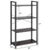 Costway 4-Tier Bookshelf Industrial Bookcase Diaplay Shelf Storage Rack Rustic BrownBlack 1 Costway 4-Tier Bookshelf Industrial Bookcase Diaplay Shelf Storage Rack Rustic BrownBlack -Bookshelves Sales Shop unnamed file 399