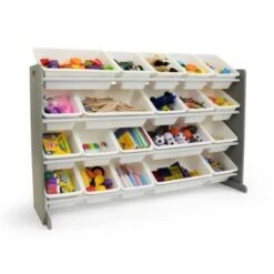 XL Toy Organizer with 20 Bins Inspire Collection Gray/White - Humble Crew -Bookshelves Sales Shop unnamed file 40