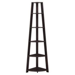 Breighton Home Newport 5 Tier Corner Bookshelf - Johar Furniture Gray -Bookshelves Sales Shop unnamed file 4004