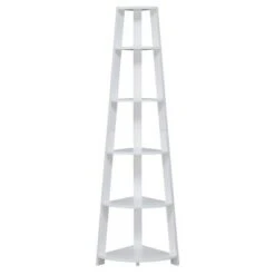 Breighton Home Newport 5 Tier Corner Bookshelf - Johar Furniture Gray -Bookshelves Sales Shop unnamed file 4006