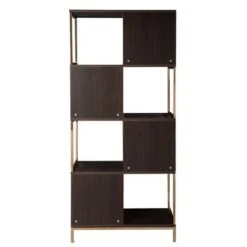 71.75" Sionwark Modern Etagere Brown/Champagne - Aiden Lane -Bookshelves Sales Shop unnamed file 4016